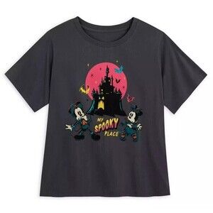 2023 Disney Parks Halloween My Spooky Place Shirt Mickey Minnie Mouse New Large